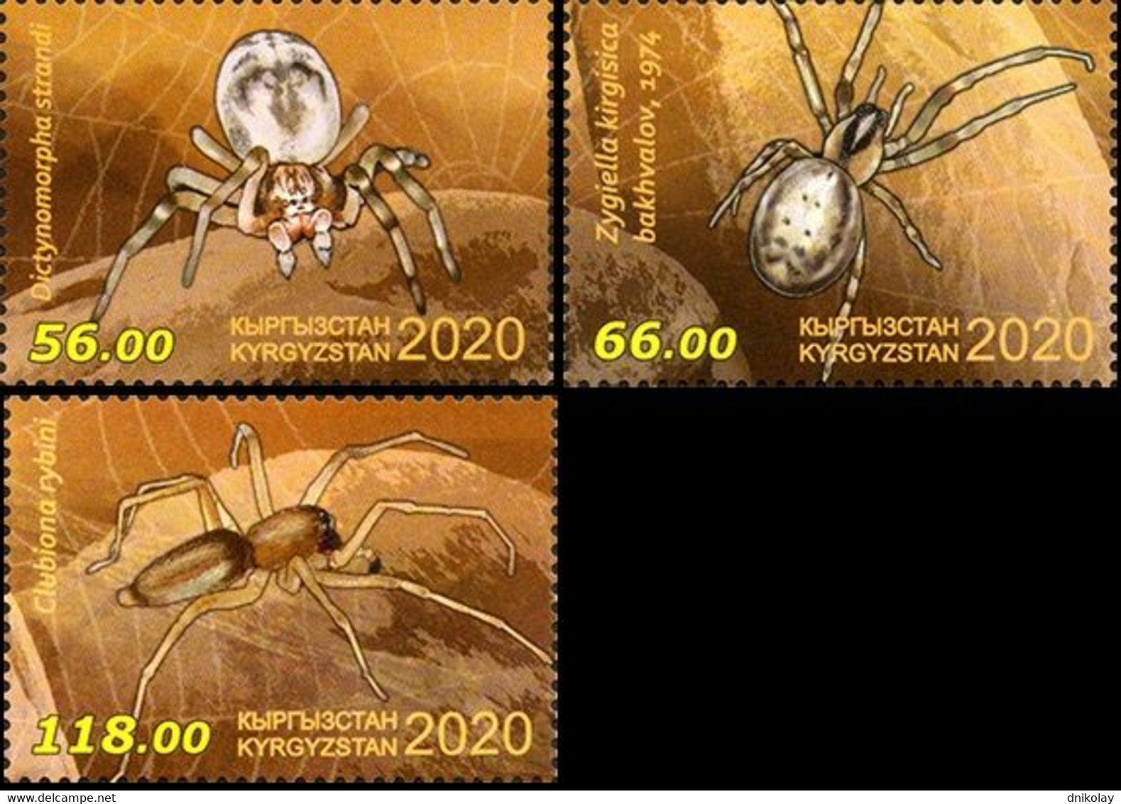 2020 Kyrgyzstan Fauna - Spiders MNH - Kyrgyzstan