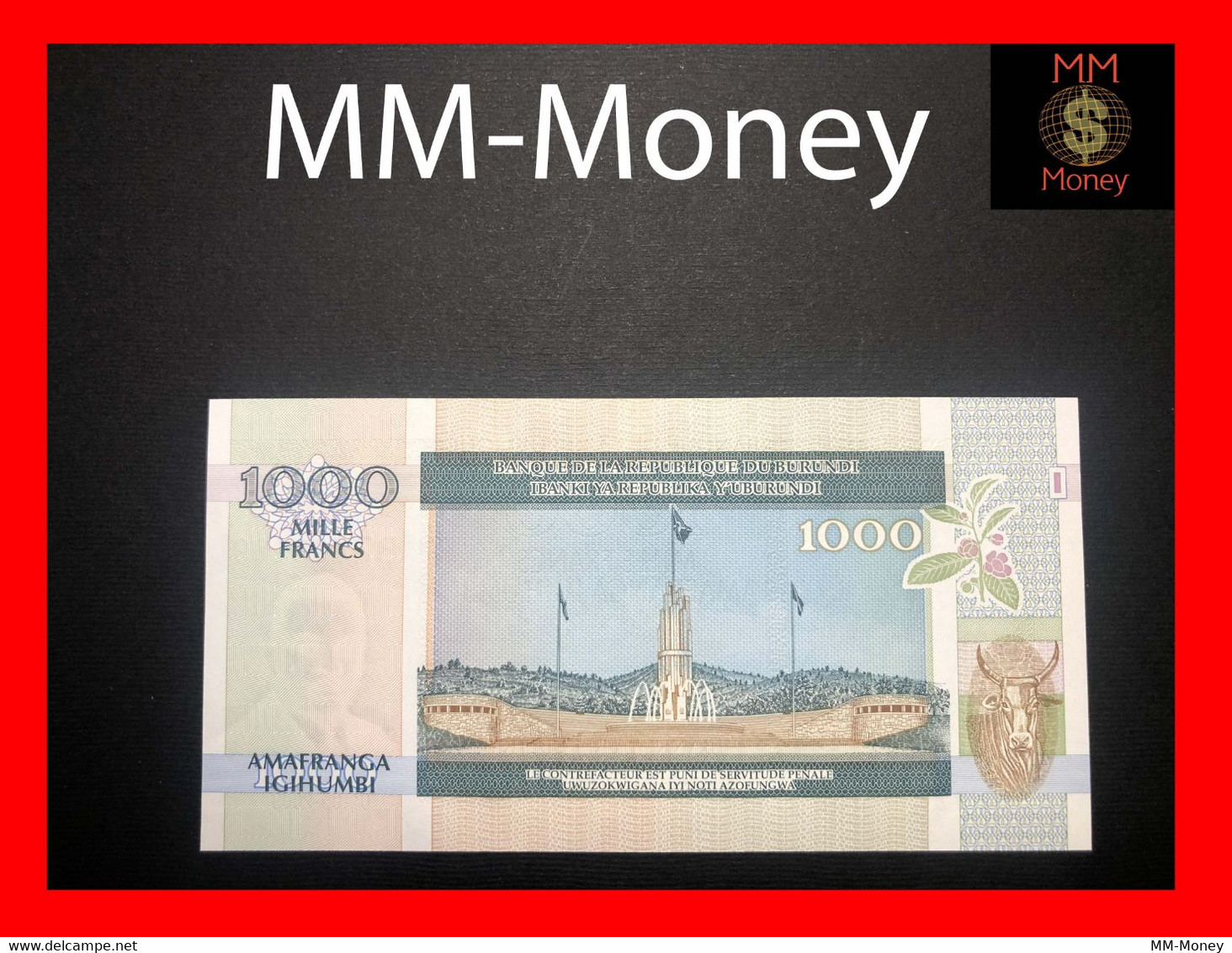 BURUNDI 1.000  1000 Francs 1.5.2009   P. 46    UNC - Burundi