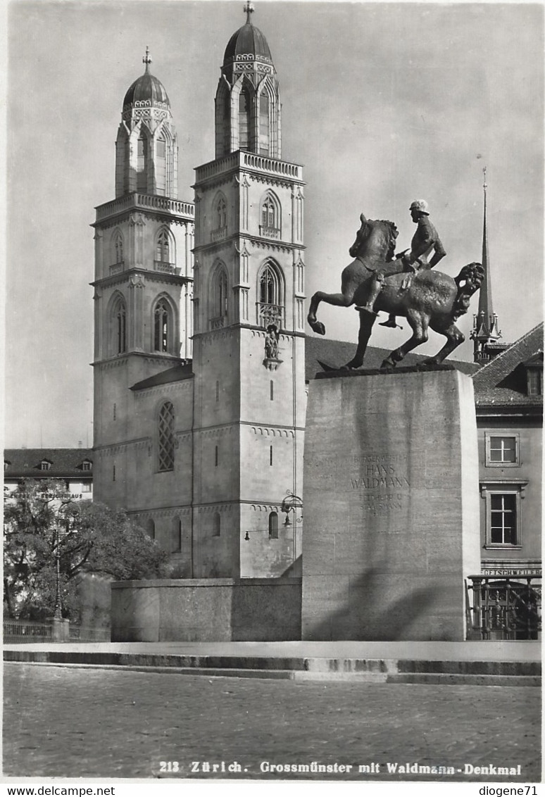 Zürich Grossmünster Mit Waldmann-Denkmal - Wald