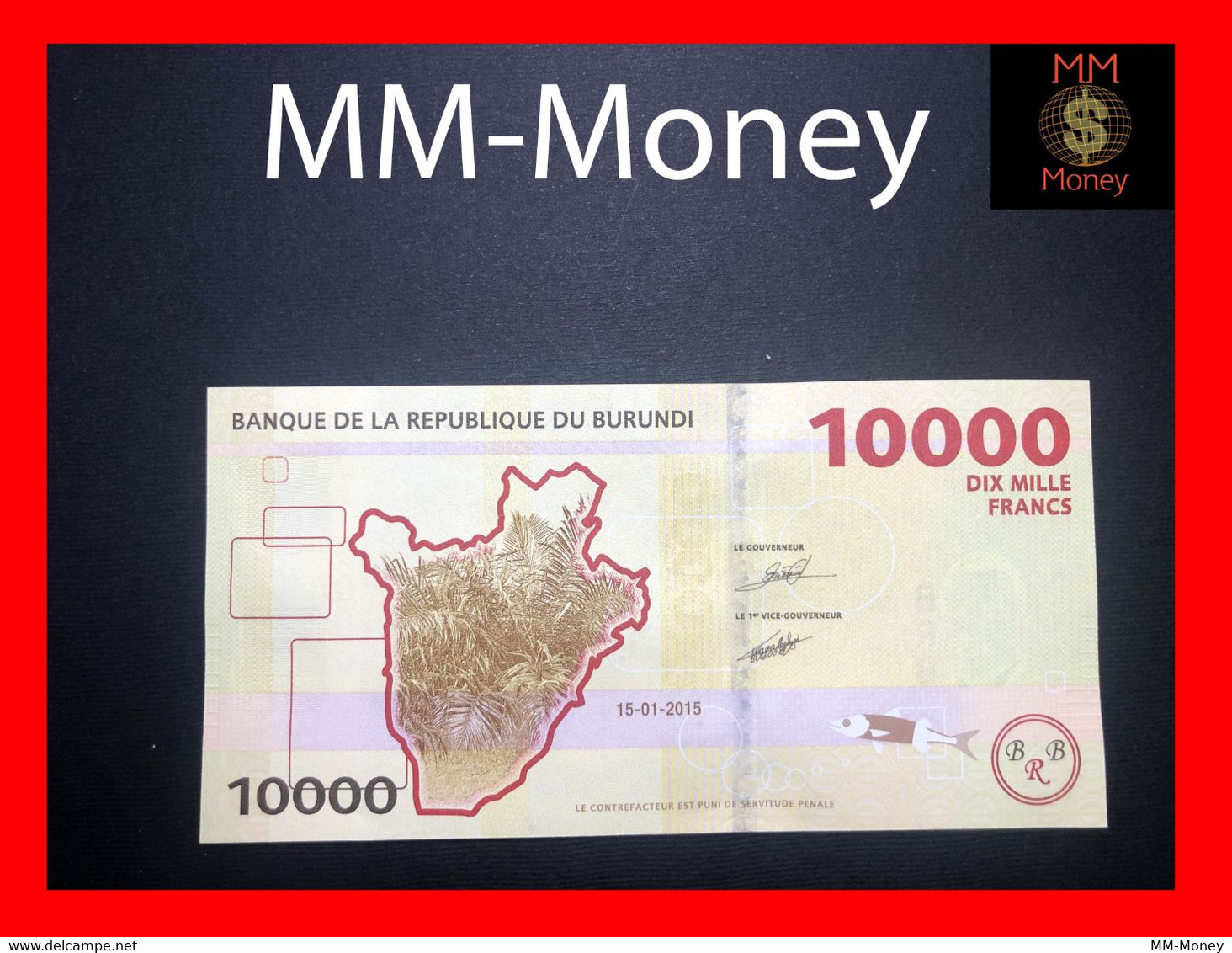 BURUNDI  10.000  10000 Francs 15.1.2015   P. 54     UNC - Burundi