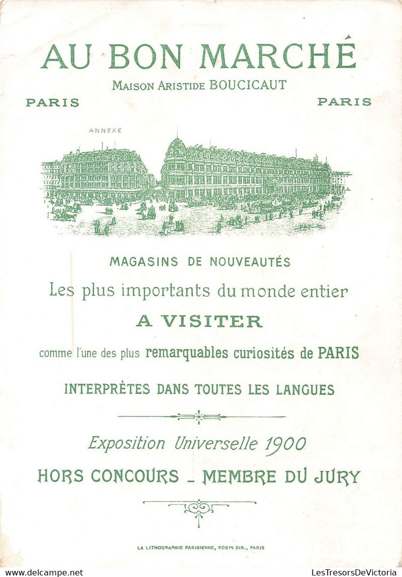 Chromo Au Bon Marché - La Fée Berliquette - Exposition Universelle 1900 - Maison Aristide BOUCICAUT - Paris -11.5x16cm - Au Bon Marché