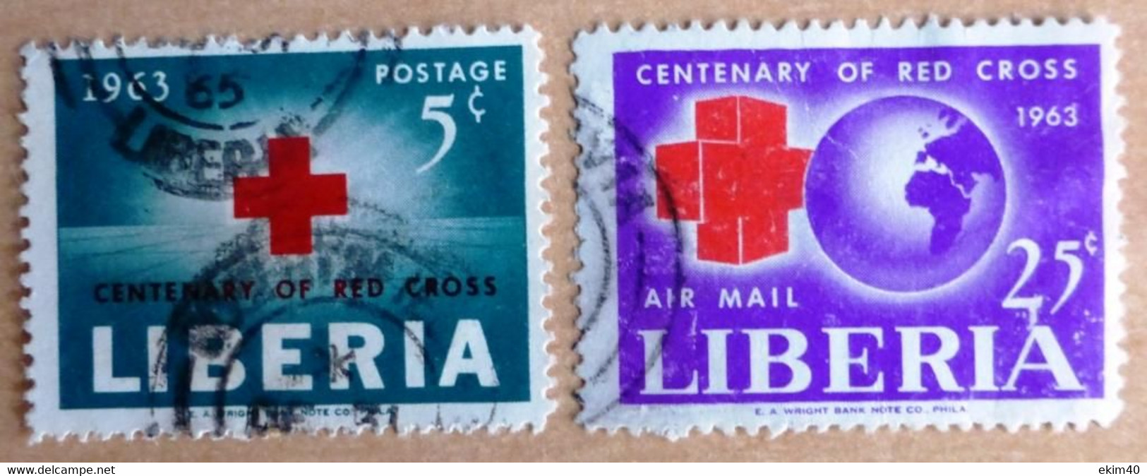 Selection Of Used/Cancelled 1963 Stamps From Liberia Red Cross No CL-1298 - Liberia