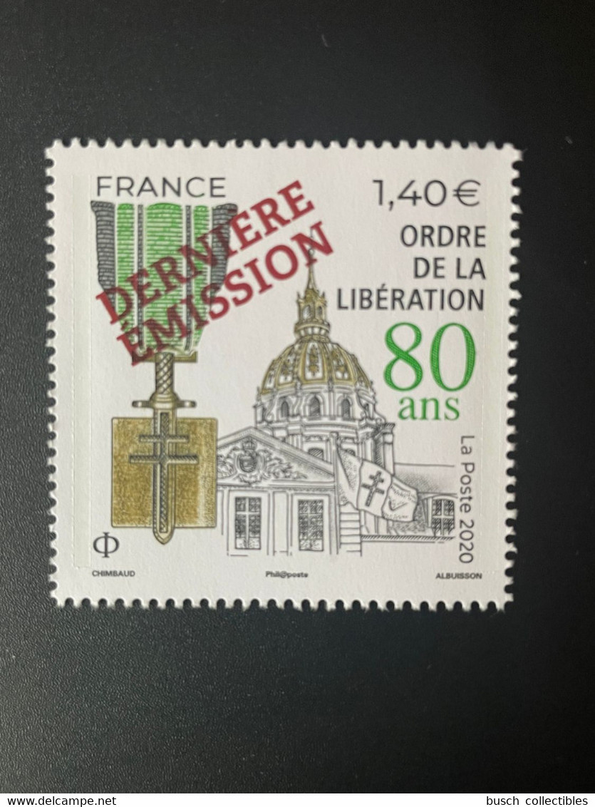 France 2021 Ordre De La Libération 80 Ans 2020 Surchargé Overprint Dernière Emission Dernières Feuilles Grand Format - Neufs