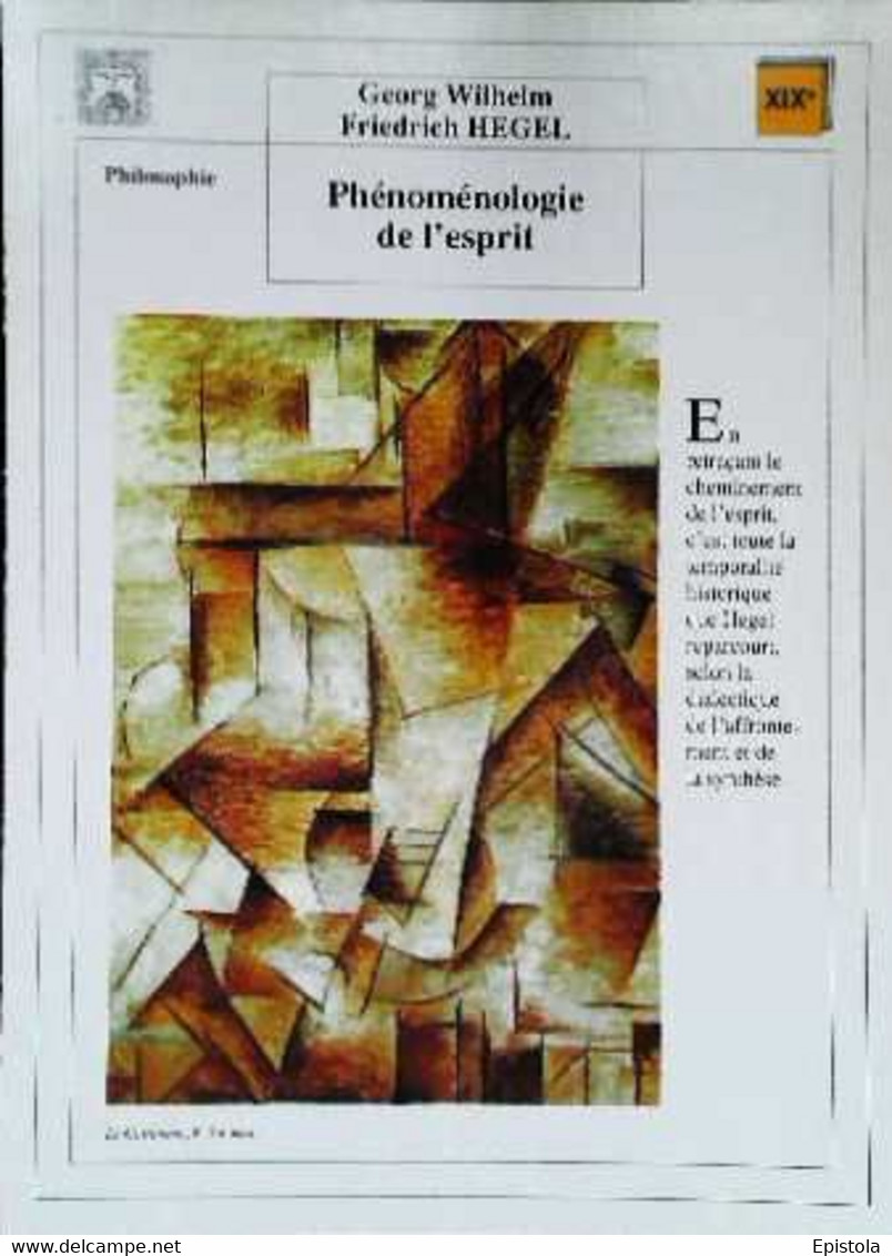 ►   Fiche   Litterature   Phénoménologie De L'esprit  Le Guitariste Picasso - Learning Cards