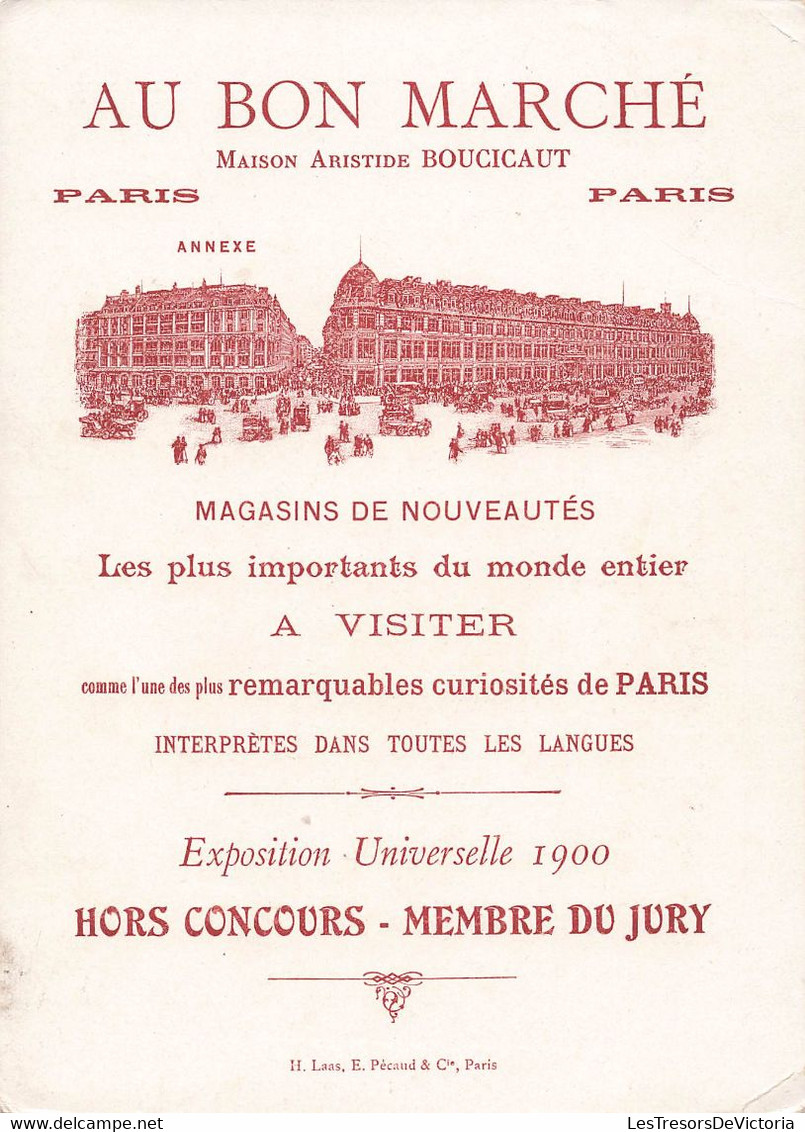 Chromo Au Bon Marché - Epoque Gothique Maison De Jacques Coeur - Paris - Expo Universelle 1900 - 11.5x16cm - Au Bon Marché