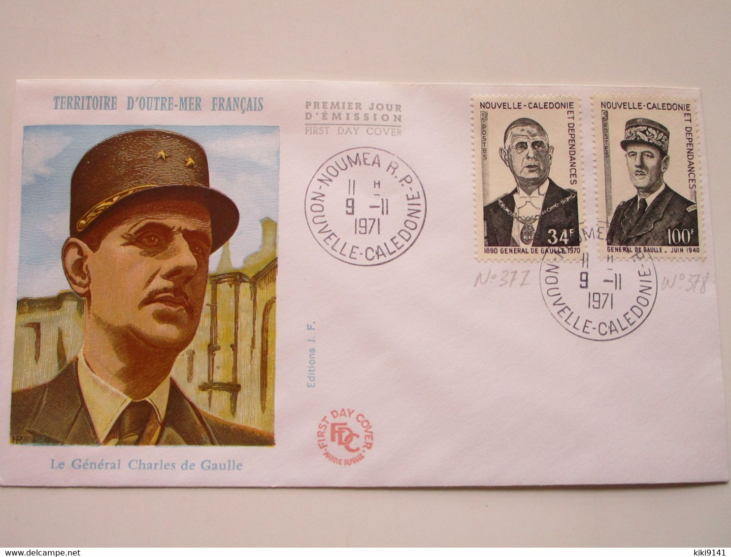 Enveloppe Premier Jour - Le Général Charles De Gaulle - Y & T N°377 Et 378 - Storia Postale