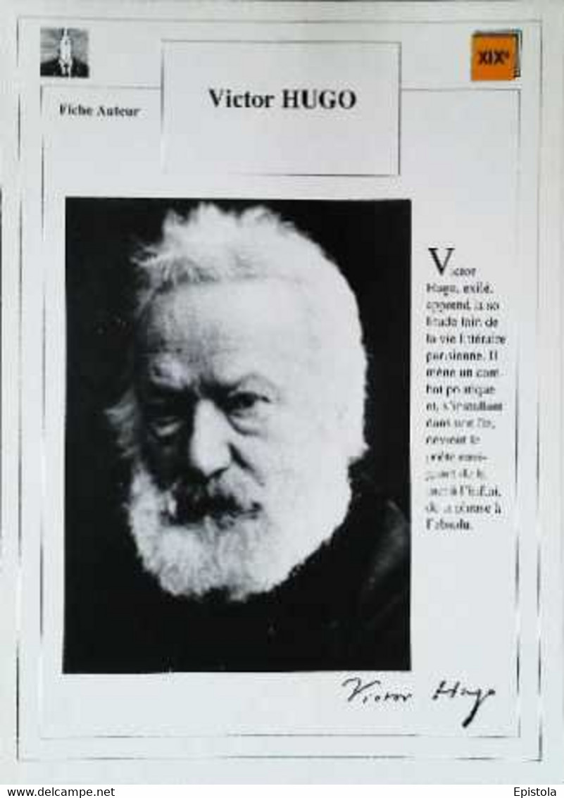 ►   Fiche   Litterature   Victor Hugo - Learning Cards