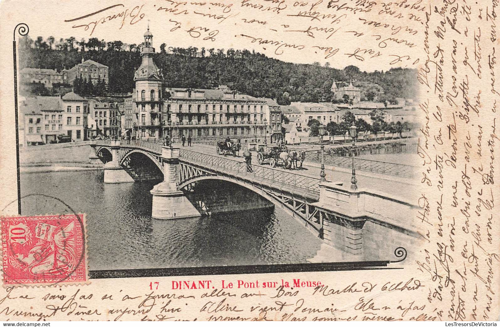 CPA Dinant - Le Pont Sur La Meuse - Carte Précurseur - Oblitération 1902 - Dos Non Divisé - Dinant