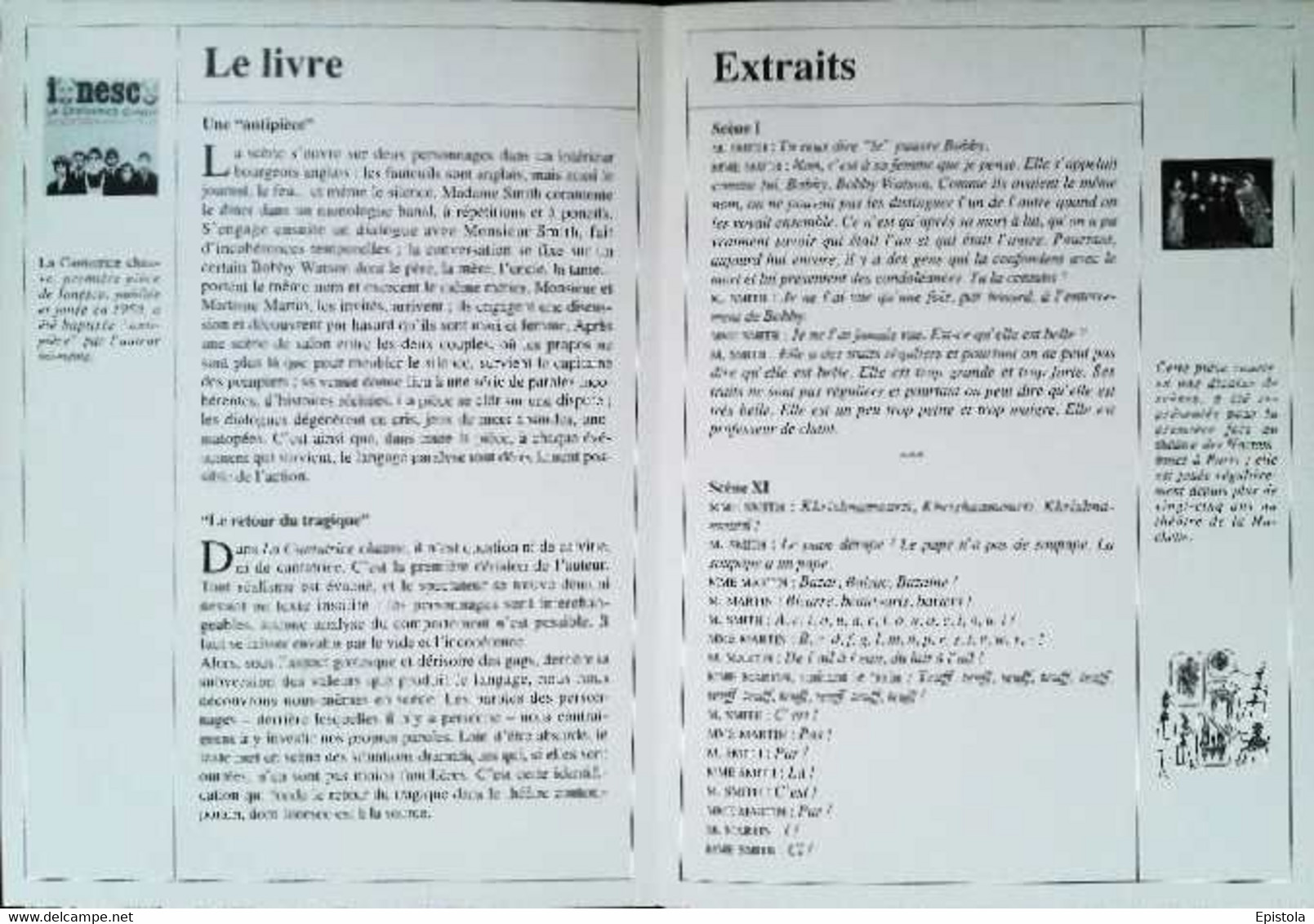 ►   Fiche   Litterature   Eugène Ionesco La Cantatrice Chauve La Pendule Noire Cézanne - Learning Cards