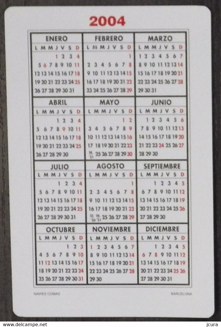 Calendar Spain España Espanha: Naipes Comas Barcelona 2004 - Carta De Jogar - Play Card - Grand Format : 2001-...