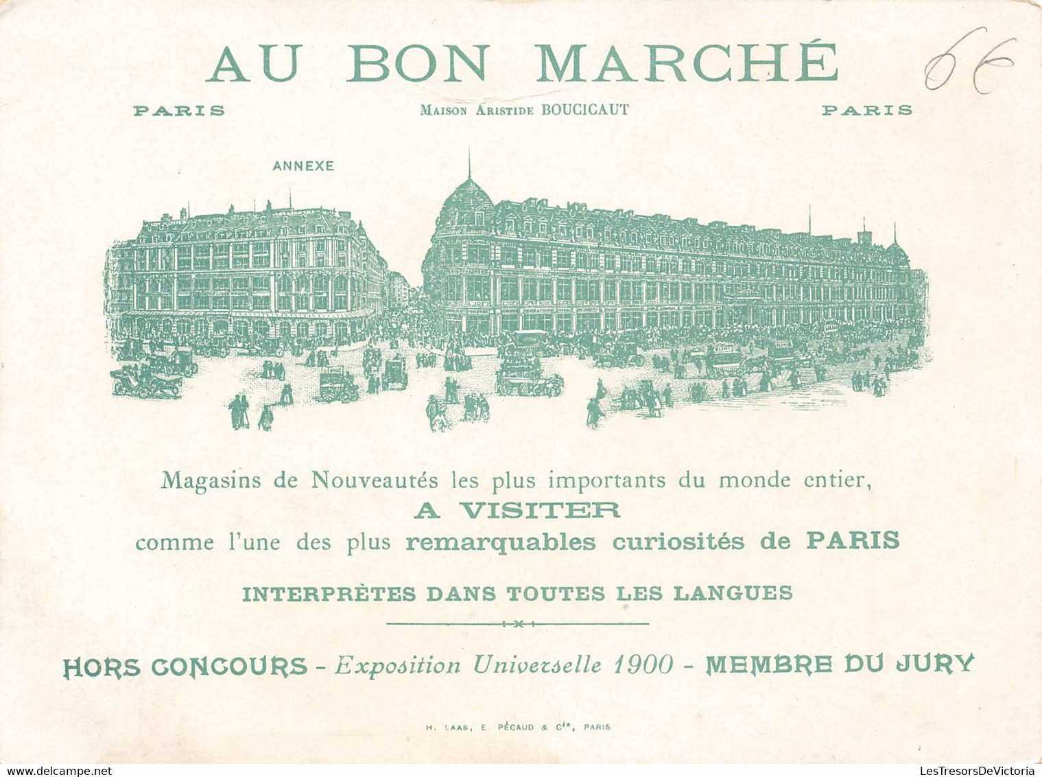 Chromo Au Bon Marché - Les Cinq Sous De Lavarède 5 - Maison A Boucicaut - Exposition Universelle 1900 - Au Bon Marché