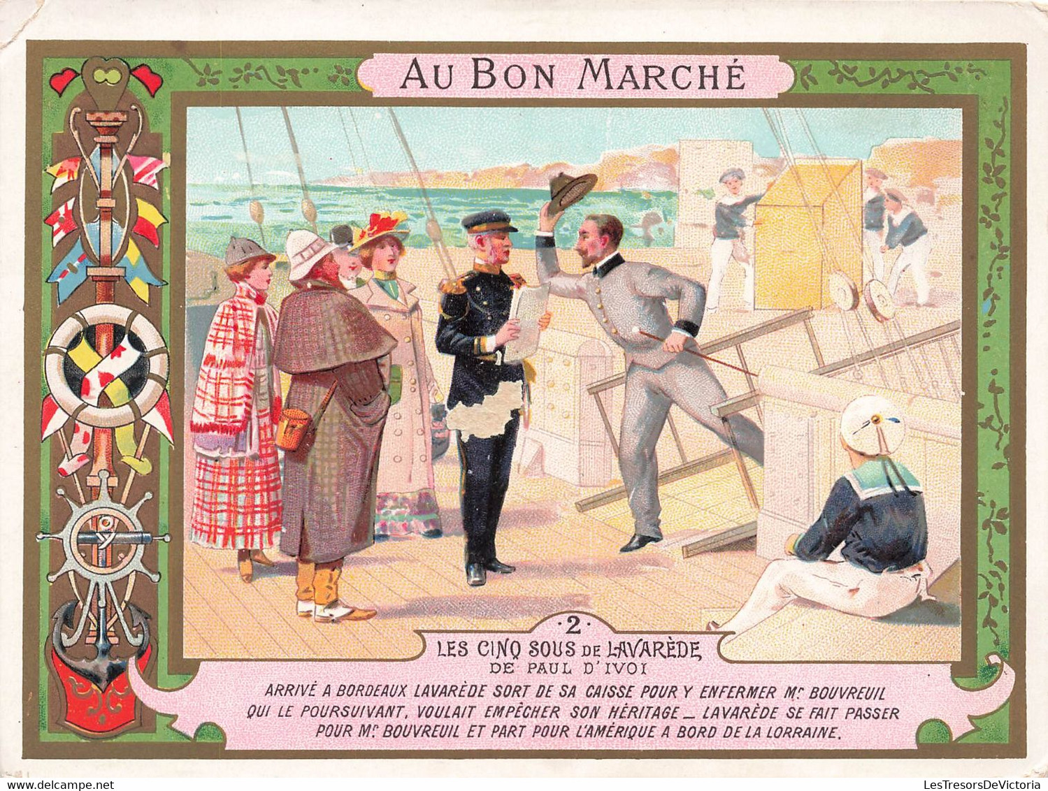 Chromo Au Bon Marché - Les Cinq Sous De Lavarède 2 - Maison A Boucicaut - Exposition Universelle 1900 - Au Bon Marché