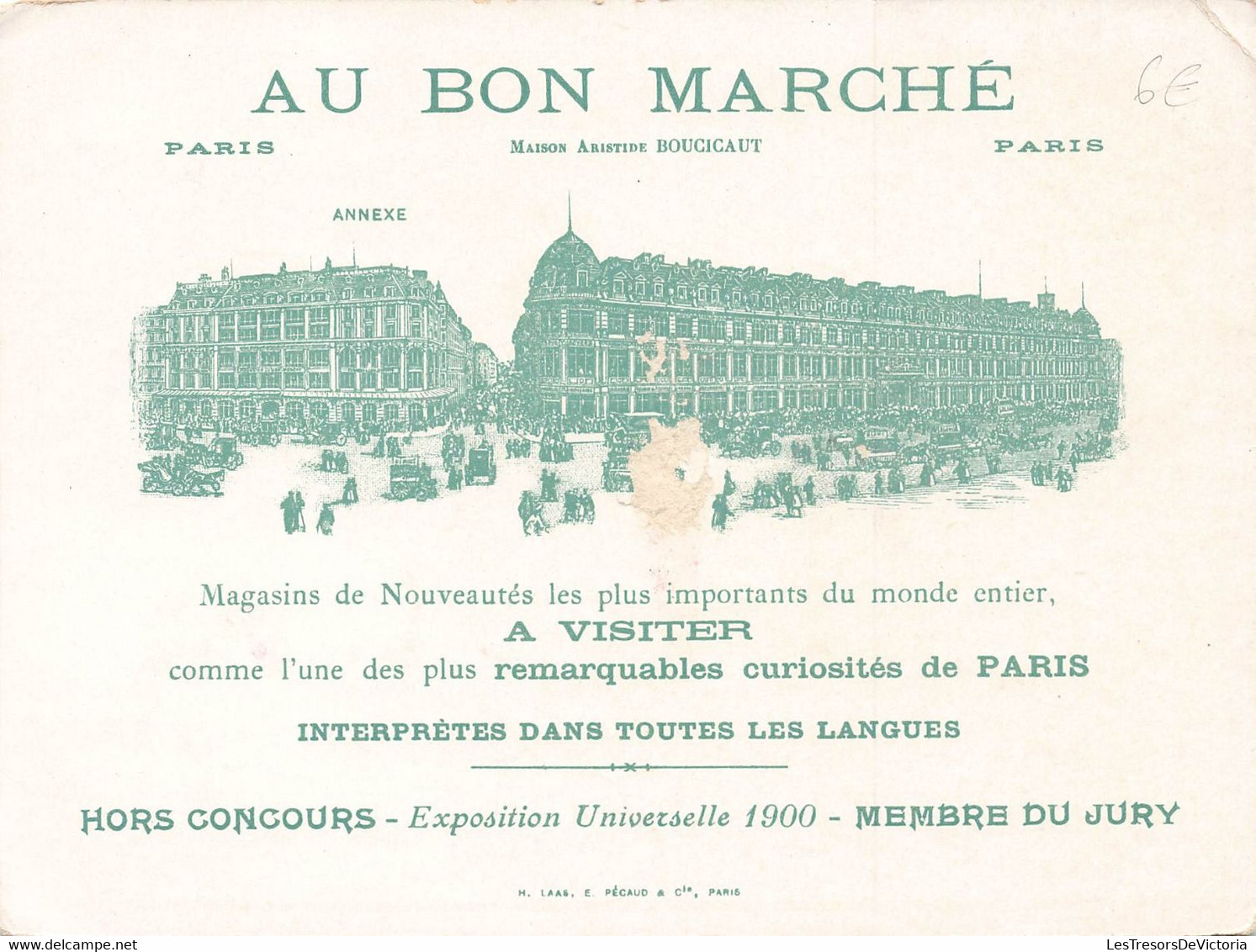 Chromo Au Bon Marché - Les Cinq Sous De Lavarède 2 - Maison A Boucicaut - Exposition Universelle 1900 - Au Bon Marché