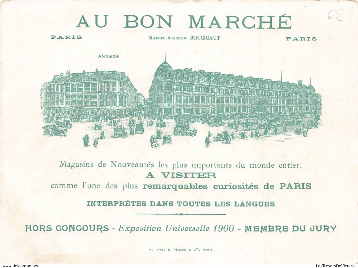 Chromo Au Bon Marché - Les Cinq Sous De Lavarède 6 - Maison A Boucicaut - Exposition Universelle 1900 - Au Bon Marché