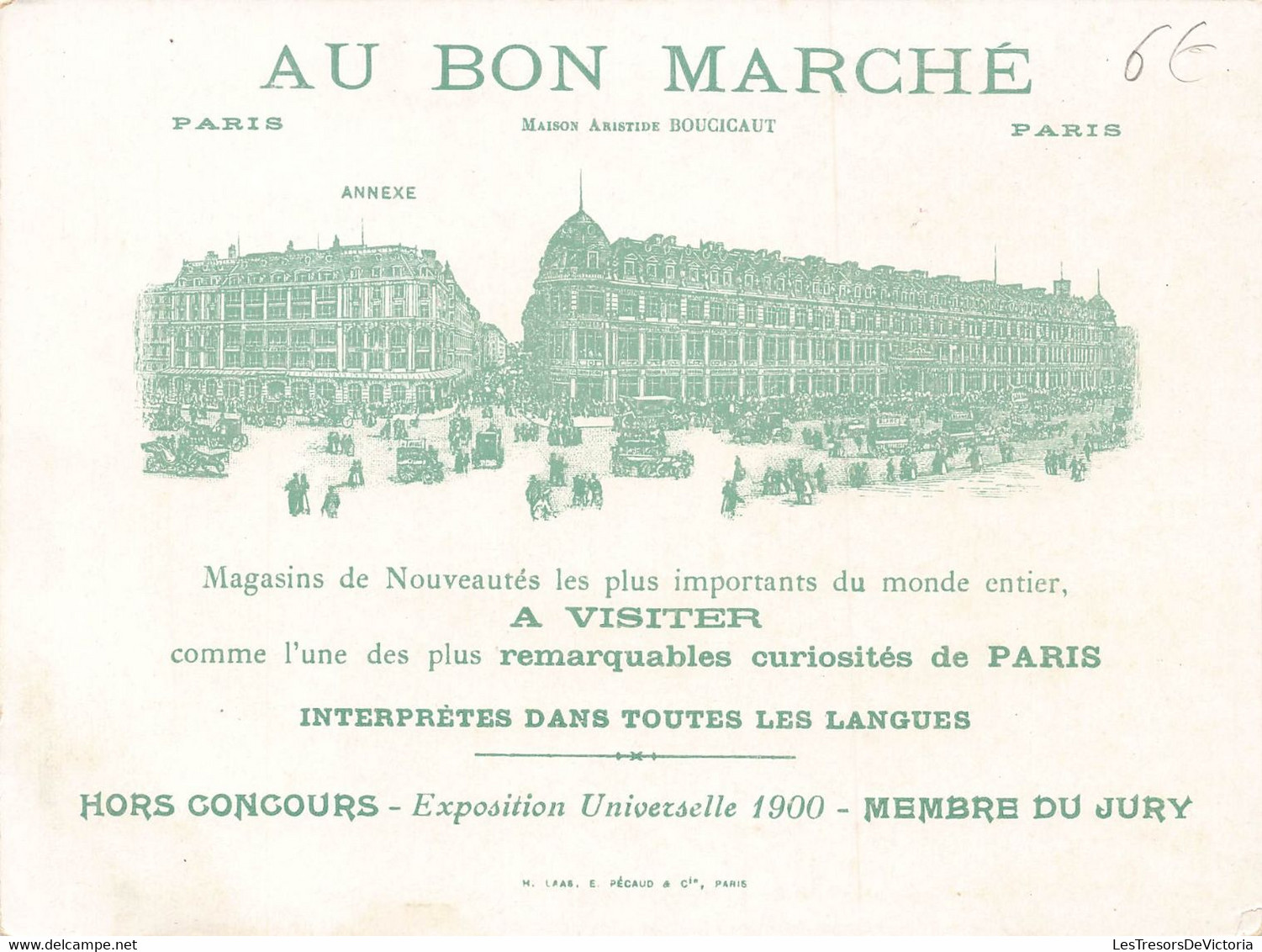 Chromo Au Bon Marché - Les Cinq Sous De Lavarède 3 - Maison A Boucicaut - Exposition Universelle 1900 - Au Bon Marché
