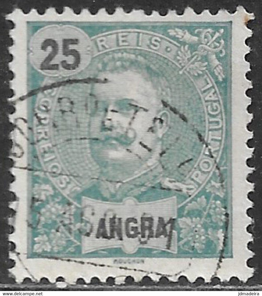 Angra – 1897 King Carlos 25 Réis Used Stamp - Angra