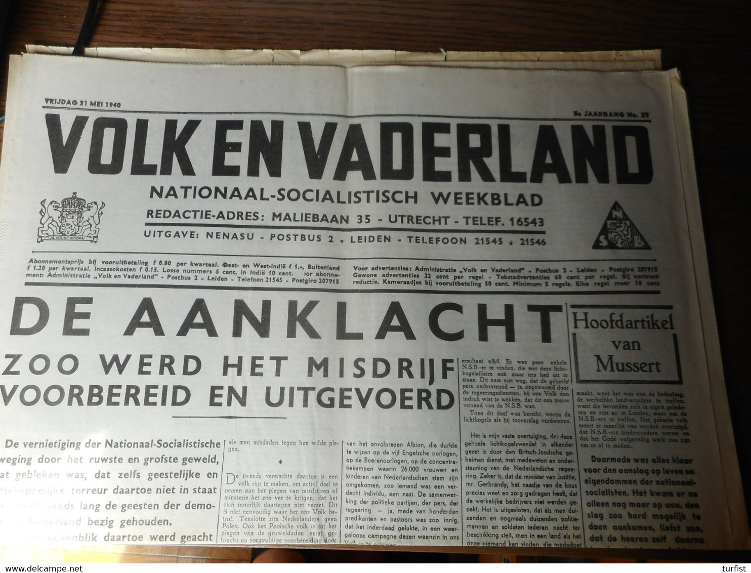 3 KRANTEN UIT 1940 ( HERDRUKKEN) - Europa