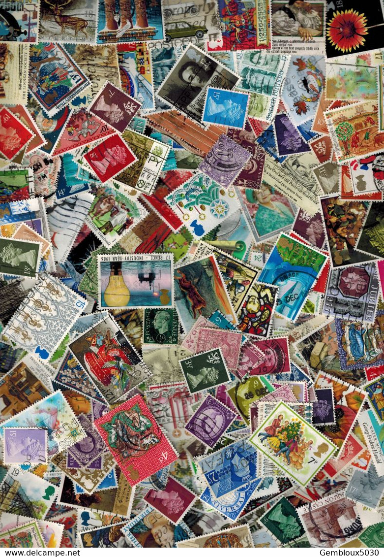Angleterre  Lot 300 Timbres Différents (scan Non Contractuel) - Lots & Kiloware (mixtures) - Max. 999 Stamps