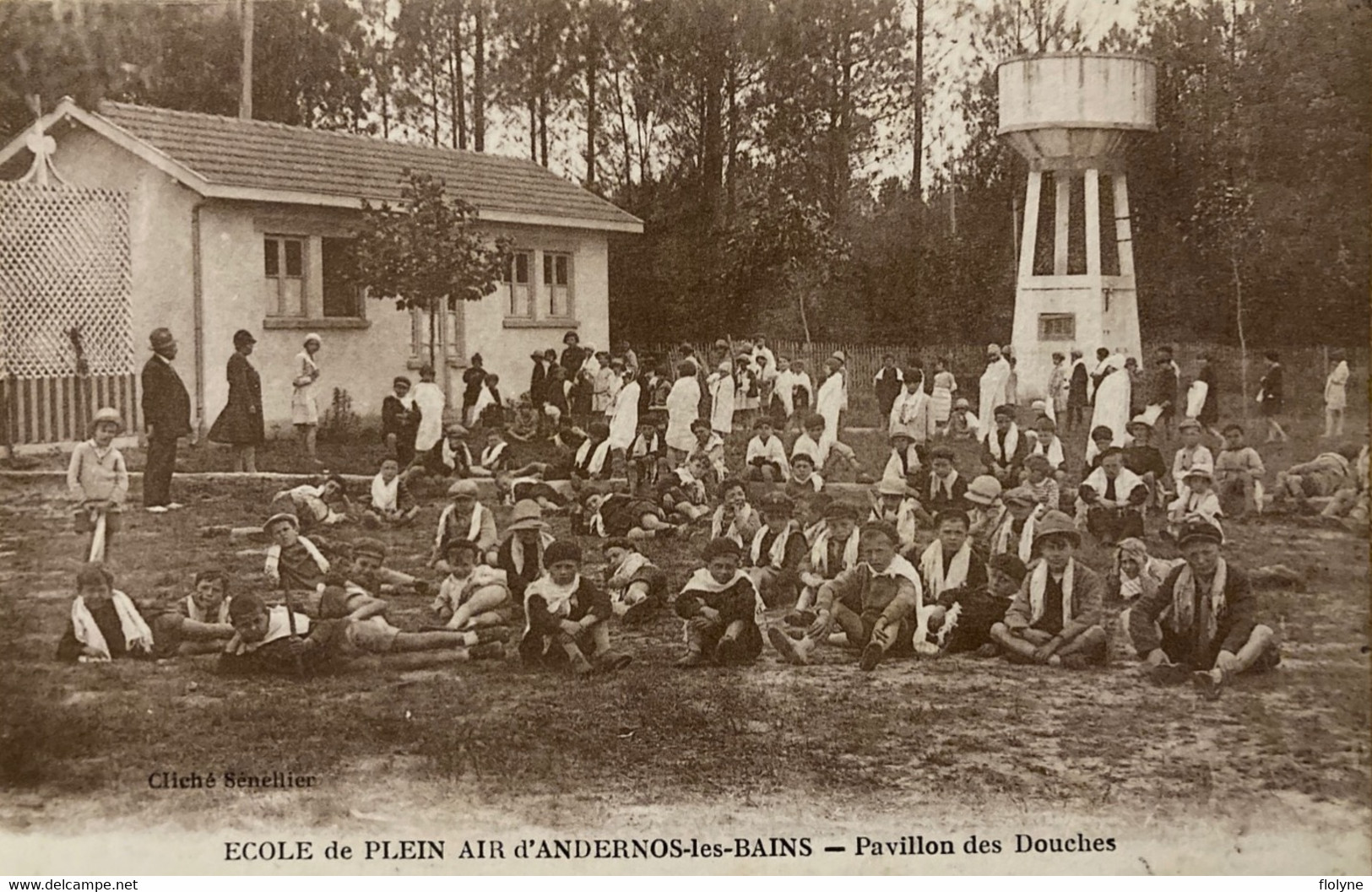 Andernos Les Bains - L’école De Plein Air - Le Pavillon Des Douches - Château D’Eau - Les élèves - Andernos-les-Bains