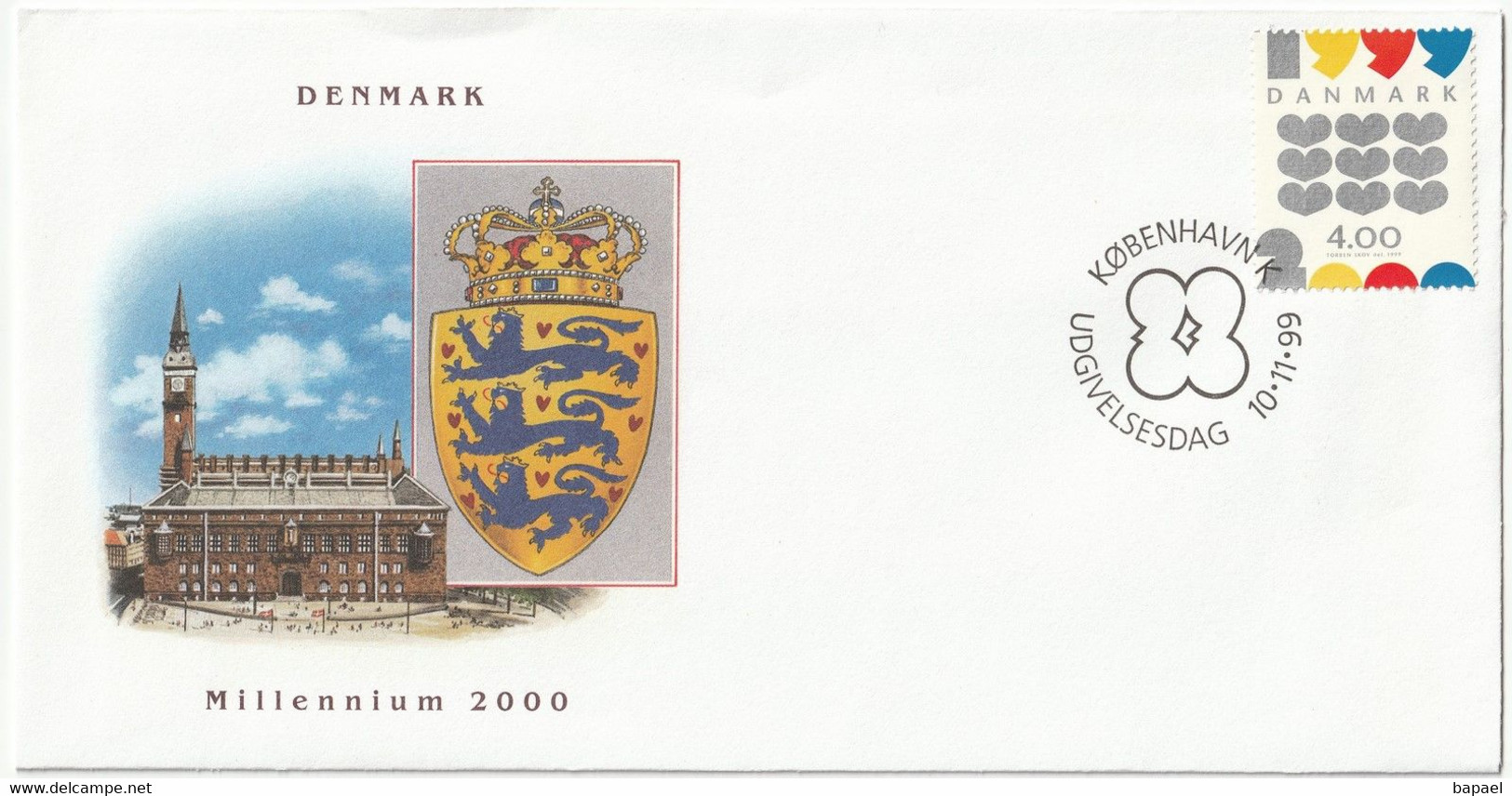 Enveloppe - Danemark - København (Copenhague) (10-11-1999) - Millennium 2000 - Storia Postale