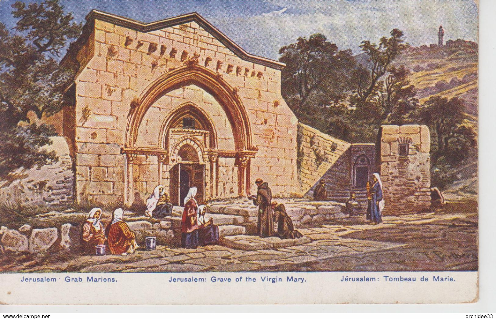 CPA Illustrateur Perlberg - Jerusalem - Grave Of The Virgin Mary / Tombeau De Marie - Perlberg, F.