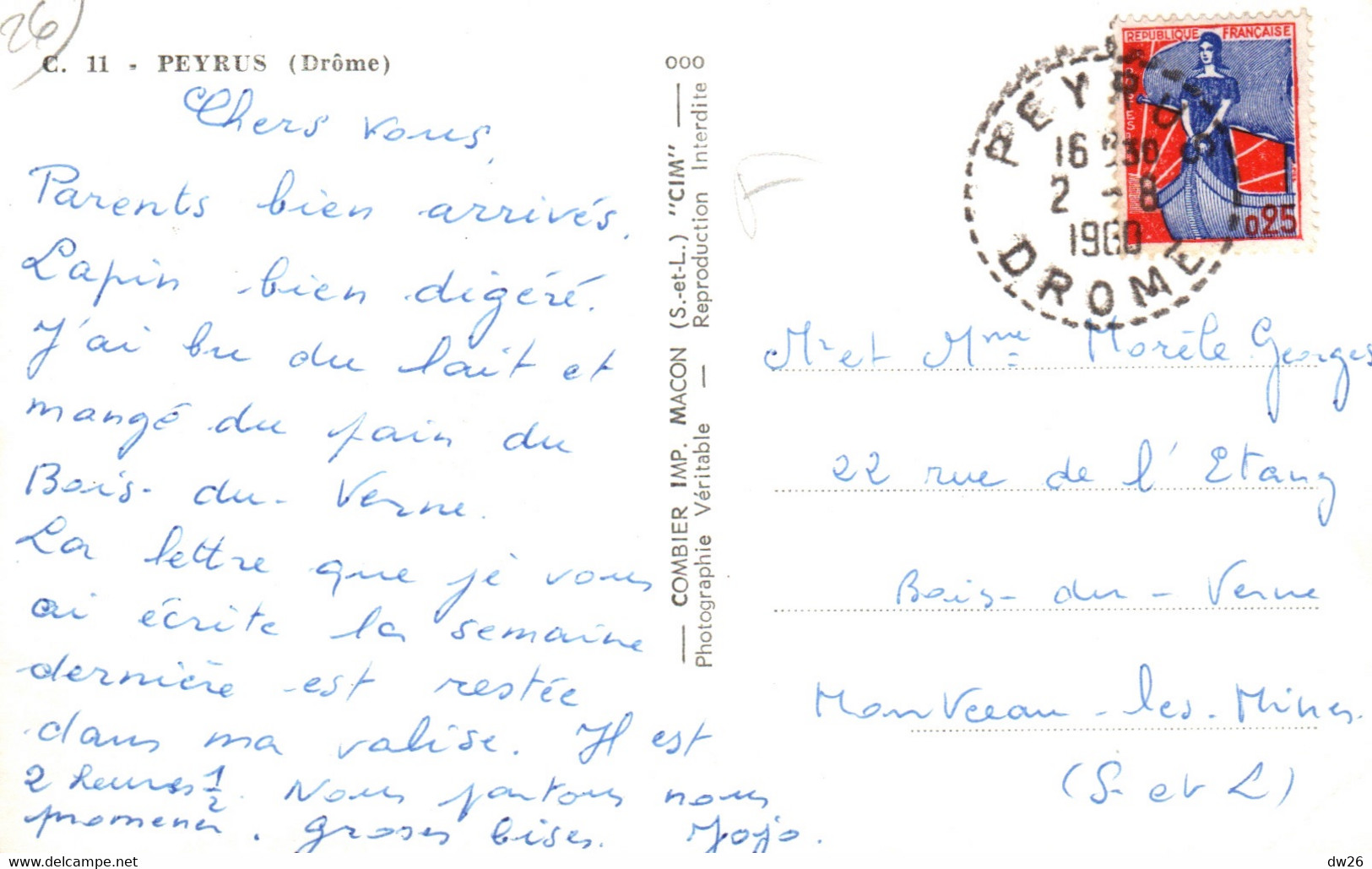 Souvenir De Peyrus (Drôme) Multivues - Editions Combier - Carte N° C. 11 - Greetings From...