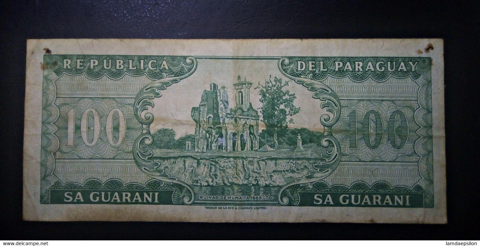 A5 PARAGUAY  BILLETS DU MONDE WORLD BANKNOTES  100 GUARANIES - Paraguay