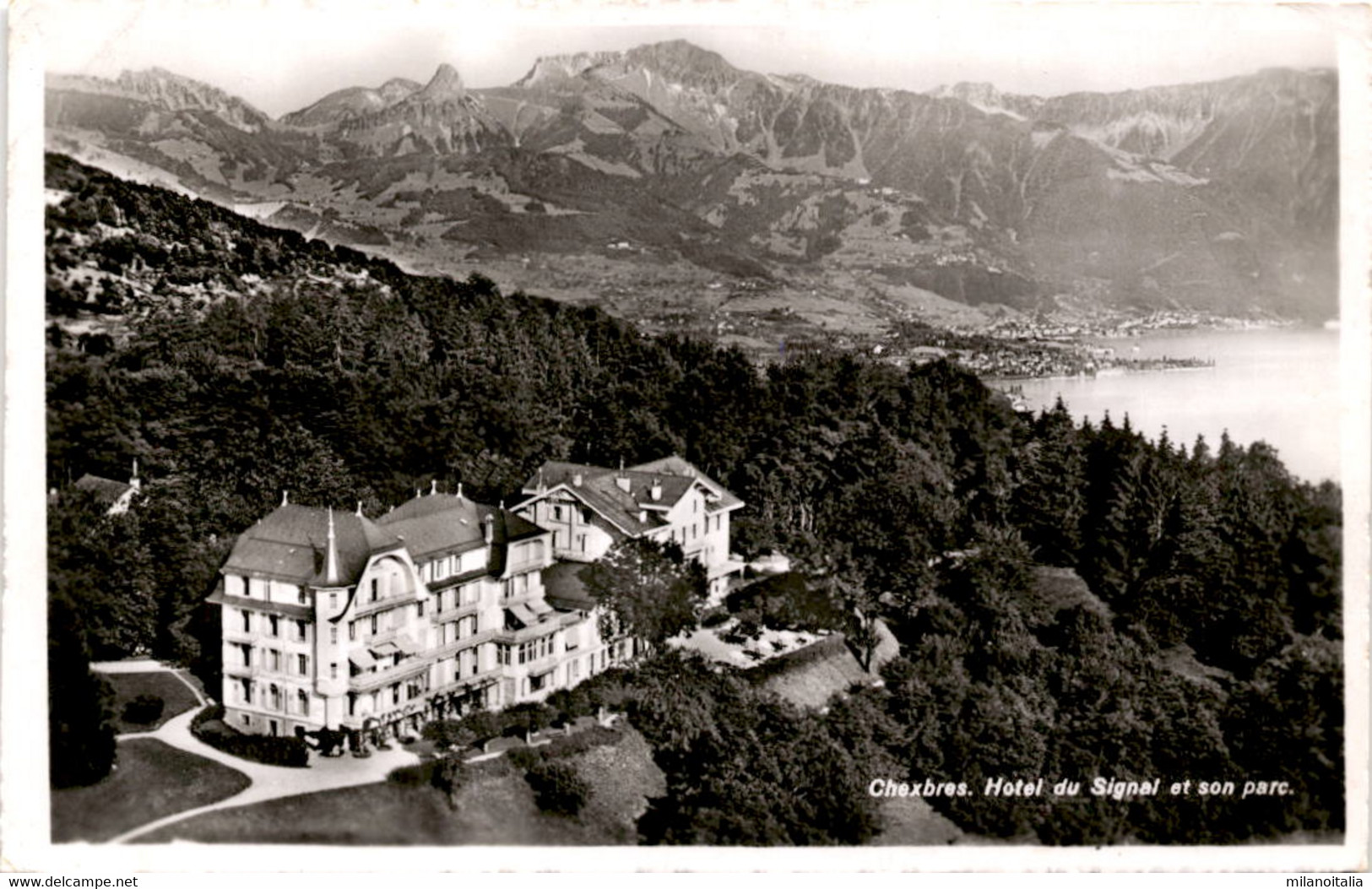 Chexbres - Hotel Du Signal Et Son Parc (1477) * 21. 4. 1955 - Chexbres