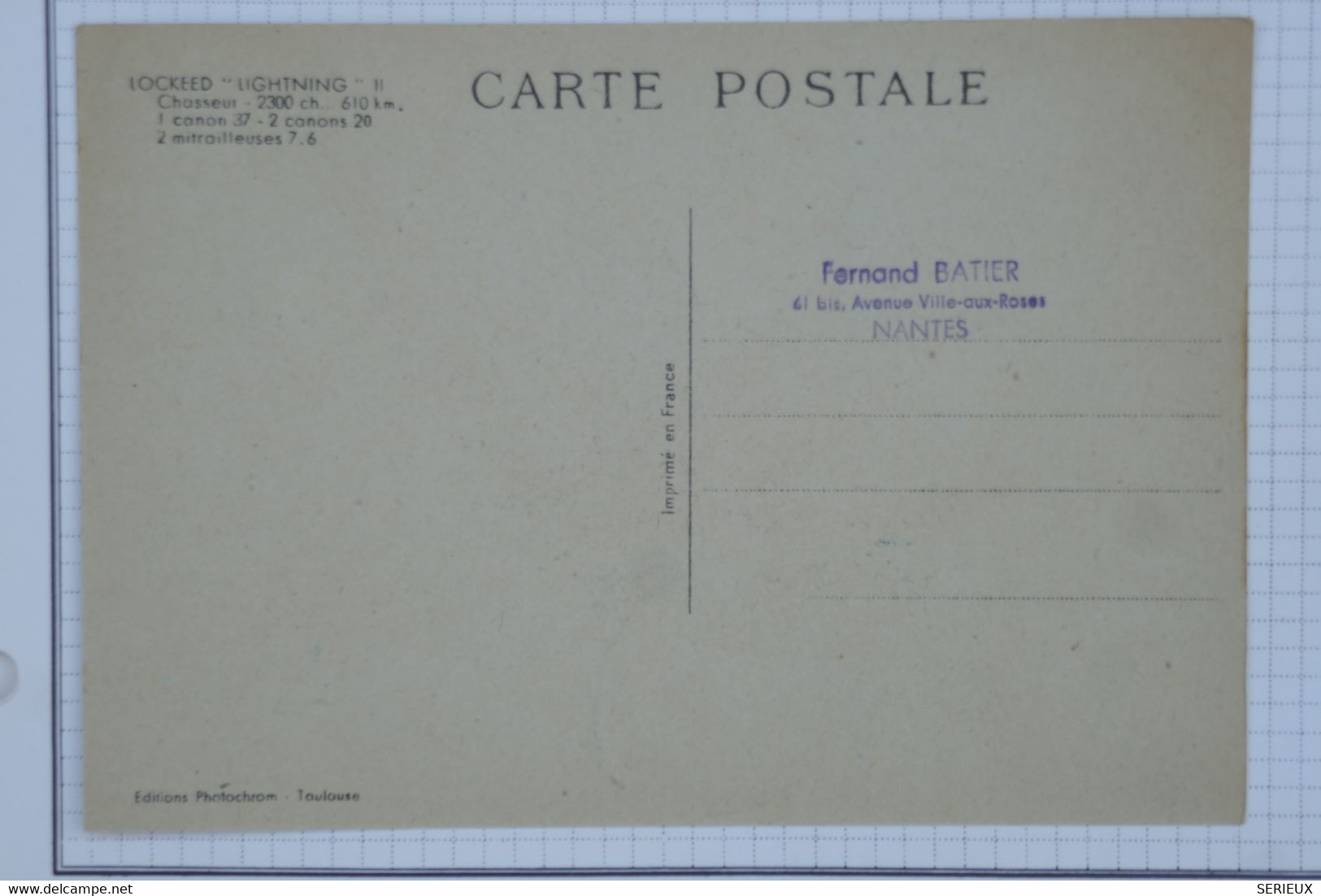 BB12 FRANCE BELLE CARTE   1947 LA BAULE A NANTES++ AFFRANC. PLAISANT - 1927-1959 Lettres & Documents