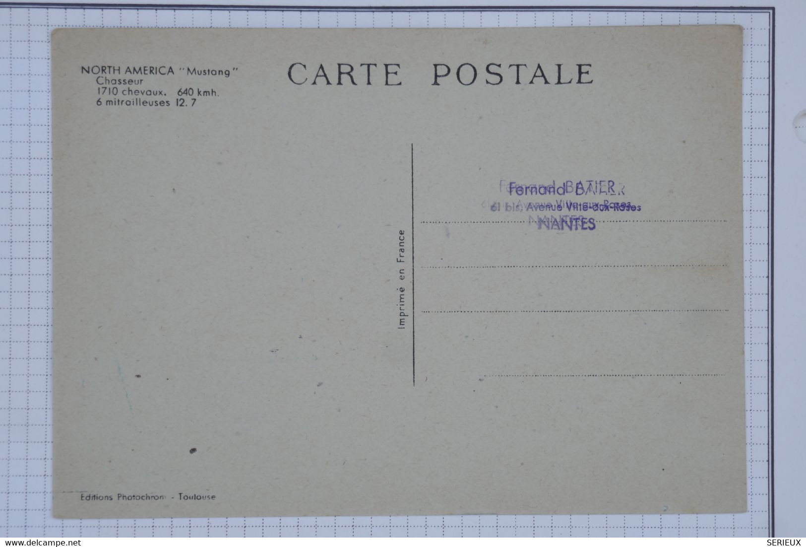 BB12 FRANCE BELLE CARTE   1947 IER GALOP ESSAI LA BAULE A NANTES++ AFFRANC. PLAISANT - 1927-1959 Briefe & Dokumente