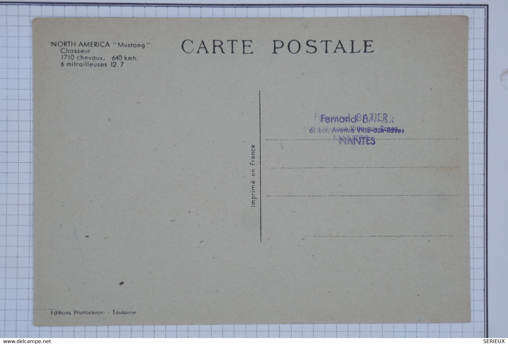 BB12 FRANCE BELLE CARTE   1947 IER GALOP ESSAI LA BAULE A NANTES++ AFFRANC. PLAISANT - 1927-1959 Lettres & Documents