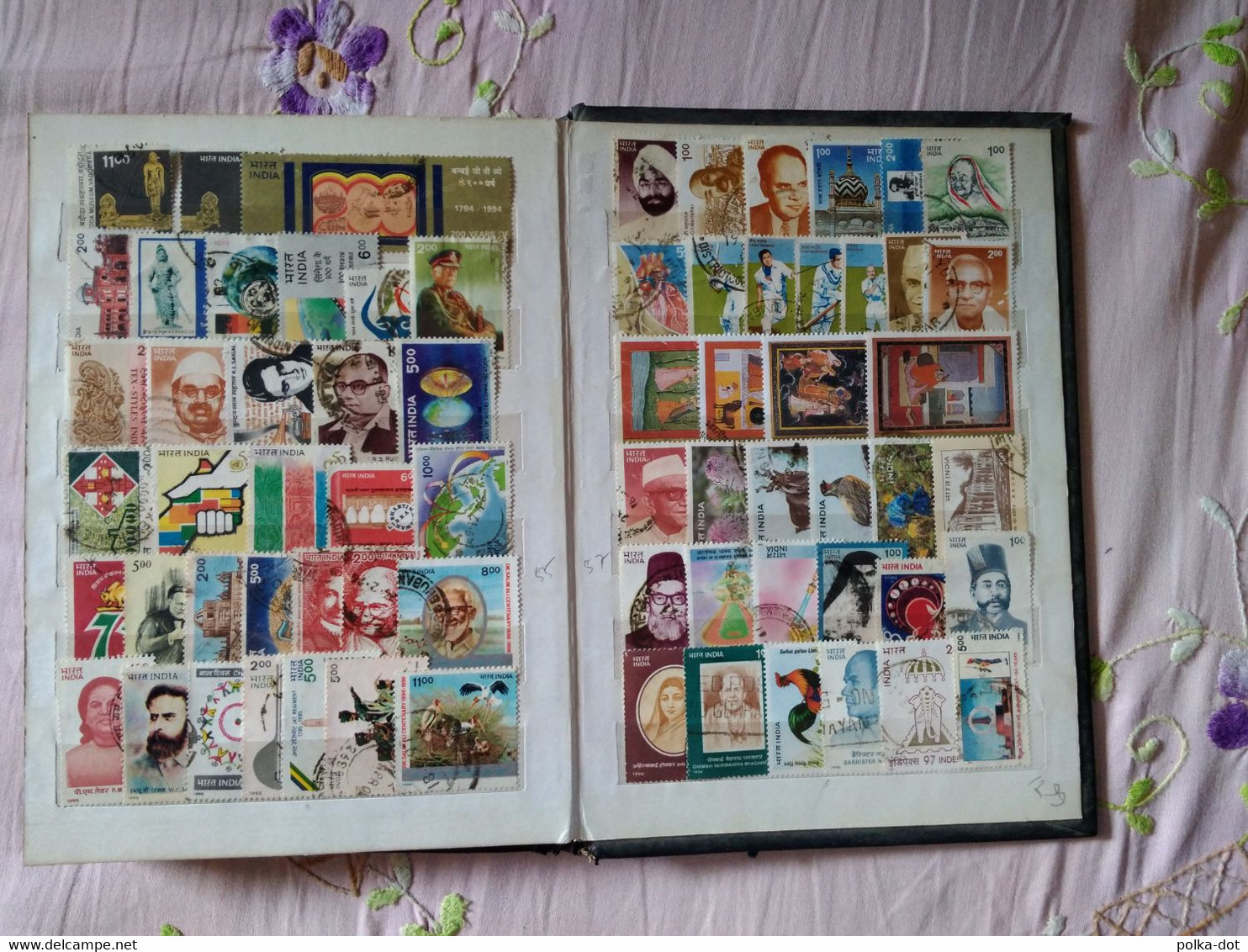 INDIA 1980 TO 1996 LARGE COMMEMORATIVE STAMPS COLLECTION WITH UNISSUED STAMPS