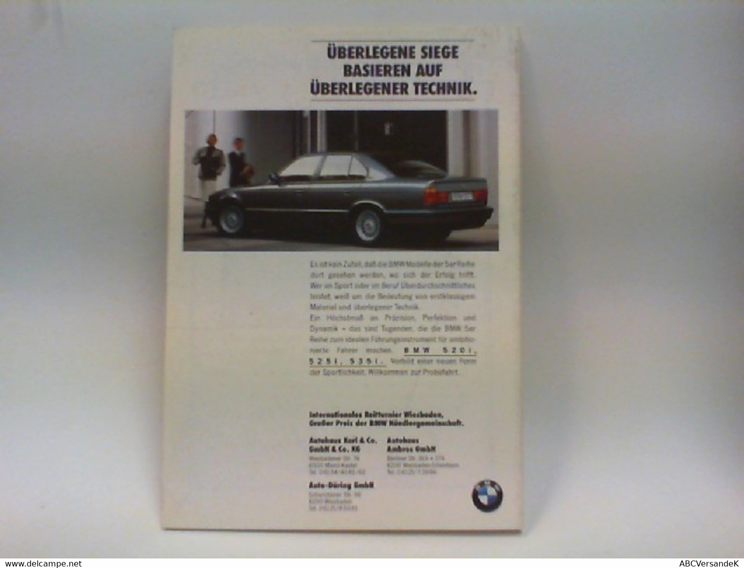 Programm Internationales Reitturnier Wiesbaden Vom 1. - 4.6.1990 - Sport