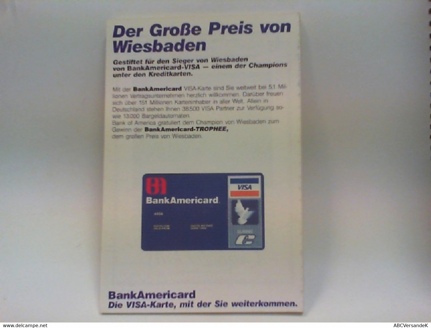 Programm Internationales Reitturnier Wiesbaden 5.6. - 8.6.1987 - Sport