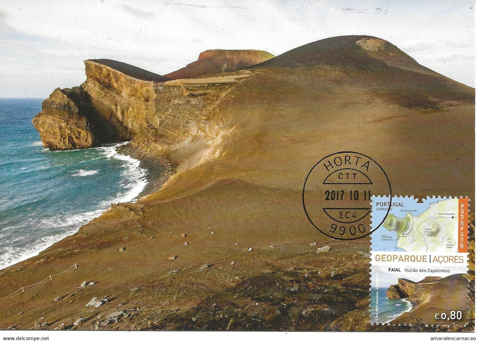 CARTE MAXIMUM - MAXICARD - CARTOLINA MAXIMA - MAXIMUM CARD - PORTUGAL (AÇORES) - VULCÃO DOS CAPELINHOS - ÎLE DE FAIAL - Iles