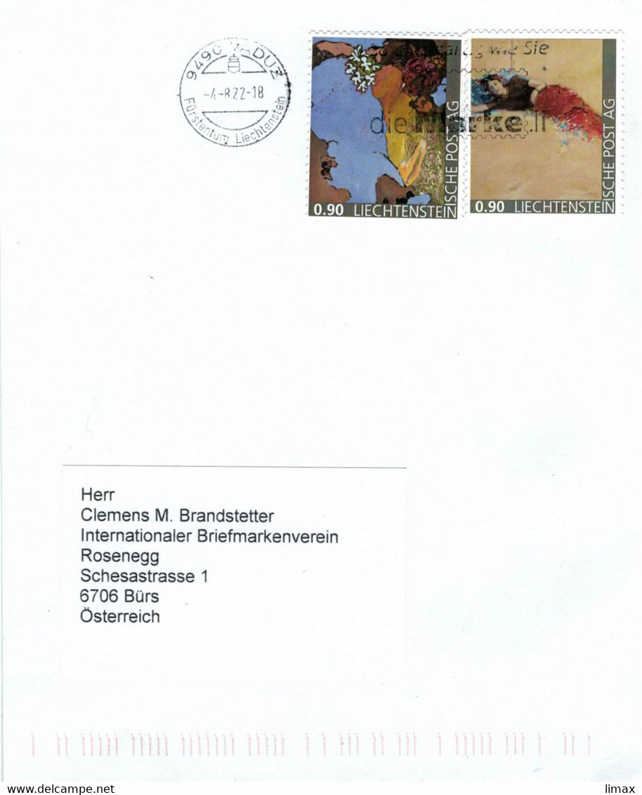 9490 Vaduz 2022 Kunst Gemälde - Lettres & Documents