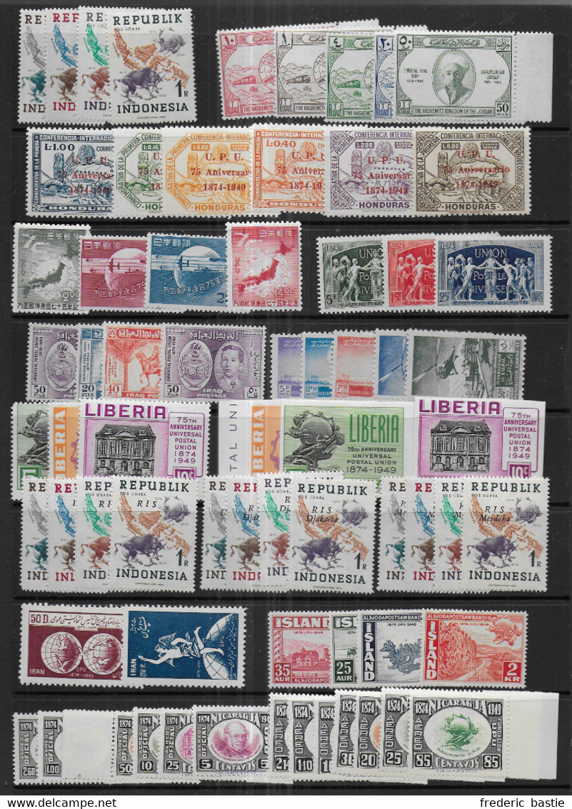 UPU - Collection de 298 timbres * et 25 blocs - ( 10 scans )