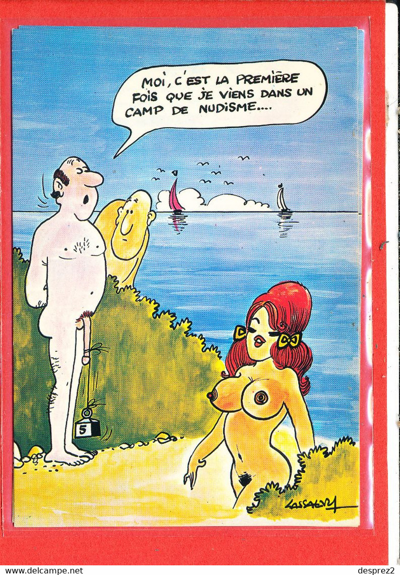 Camp De Nudisme HUMOUR Cp Animée Illustrée Par LASSALVY AM 11      Format 15 Cm X 10.5 Cm - Lassalvy