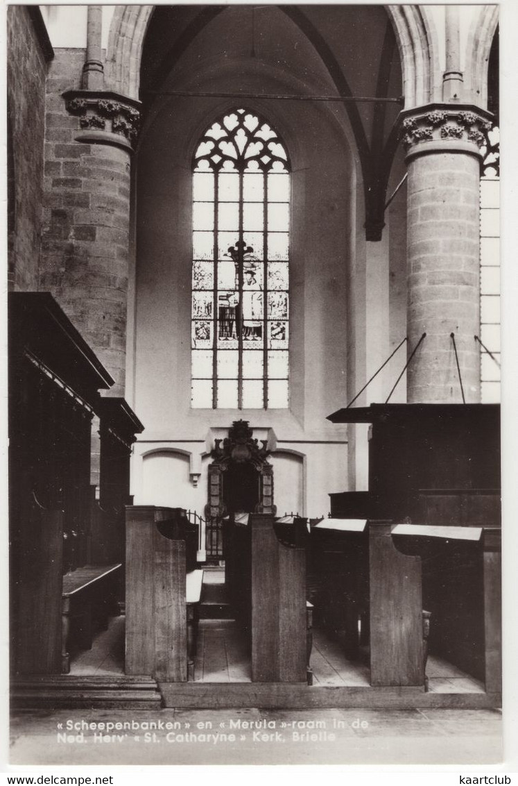 'Scheepenbanken' En 'Merula'-raam In De St. Catharyne Kerk, Brielle - (Uitg.: Centenver. 'De Macht Van Het Kleine') - Brielle