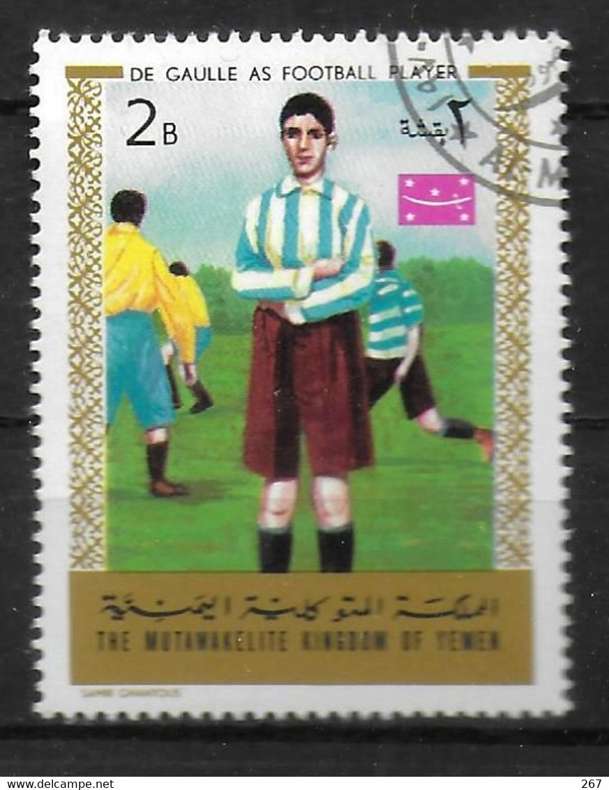YEMEN  N°  Oblitere     Football Soccer  Fussball De Gaulle - Used Stamps
