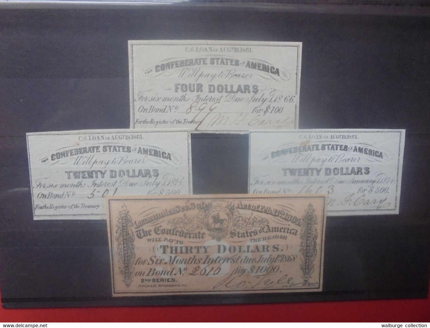 Confédérate States Série 4$+20$+20$+30$ Circuler (L.8) - Confederate Currency (1861-1864)
