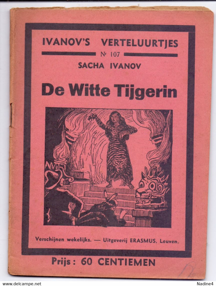 Tijdschrift Ivanov's Verteluurtjes - N°107 - De Witte Tijgerin - Sacha Ivanov - Uitg. Erasmus Leuven 1938 - Juniors