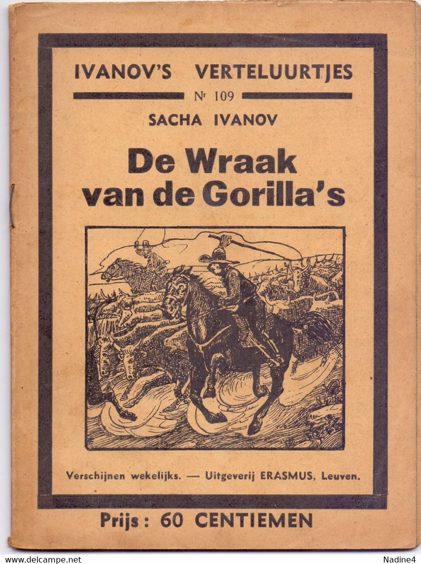 Tijdschrift Ivanov's Verteluurtjes - N°109 - De Wraak Van De Gorilla's - Sacha Ivanov - Uitg. Erasmus Leuven 1938 - Jeugd