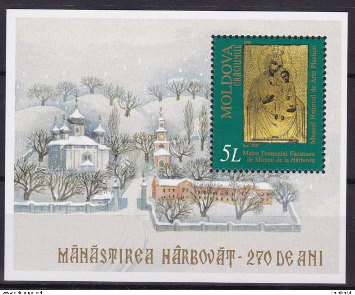 2000 Moldavien - Moldau Mi: Bl. 22** / Y&T: Bl. 24 ** Christmas - Weihnachten - Navidad - Moldova