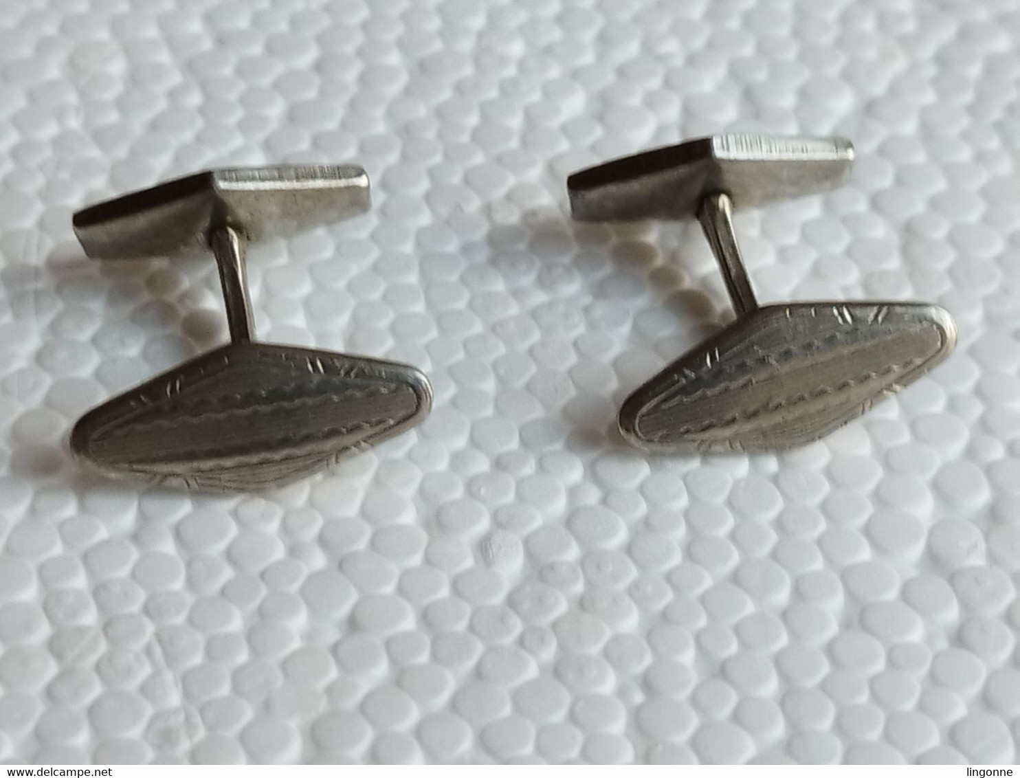 ANCIEN Boutons De Manchette NACRE, Argent ? XIX Siècle - Cuff Links & Studs