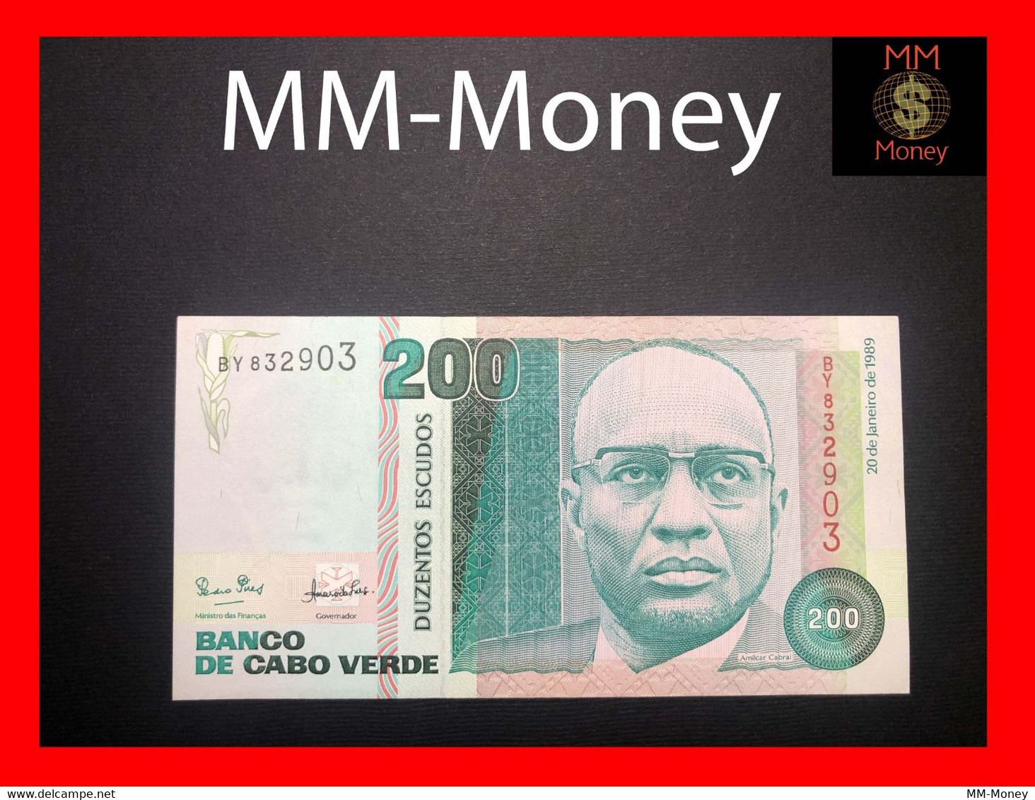 CAPE VERDE  200 Escudos 20.1.1989  P. 58  VF+  [MM-Money] - Capo Verde