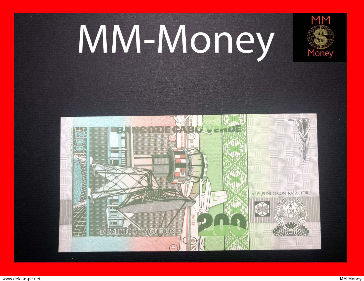 CAPE VERDE  200 Escudos 20.1.1989  P. 58  VF+  [MM-Money] - Cape Verde