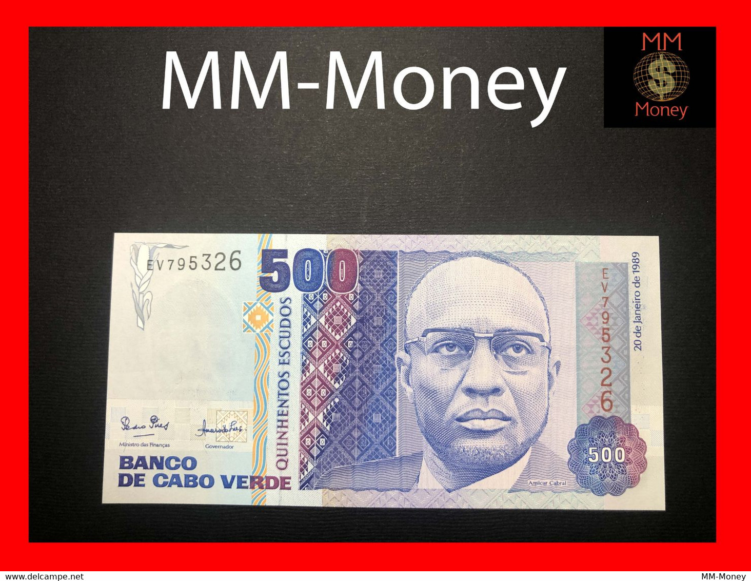 CAPE VERDE  500 Escudos 20.1.1989  P. 59  AU+  [MM-Money] - Cape Verde