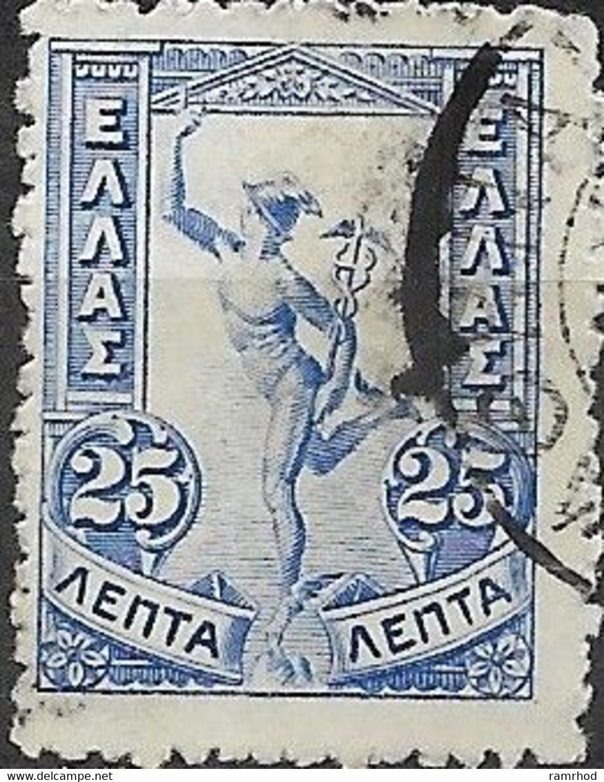 GREECE 1901 Hermes - 25l. - Blue FU - Gebraucht