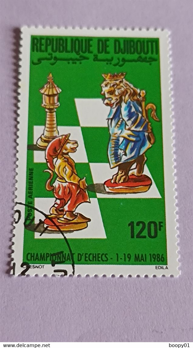 DJIBOUTI - Republic Of Djibouti - Timbre 1986 : Echecs - Championnat D'Echecs 1er Au 19 Mai 1986 - Djibouti (1977-...)